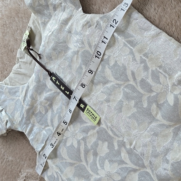 Sophie Catalou Atelier shimmering silver floral dress NWT - Picture 9 of 14